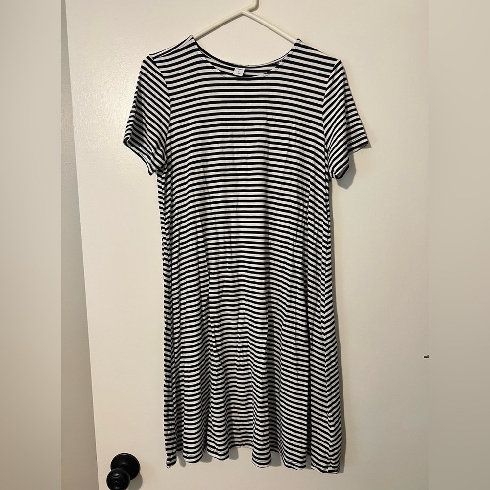 Black and White Striped Dress